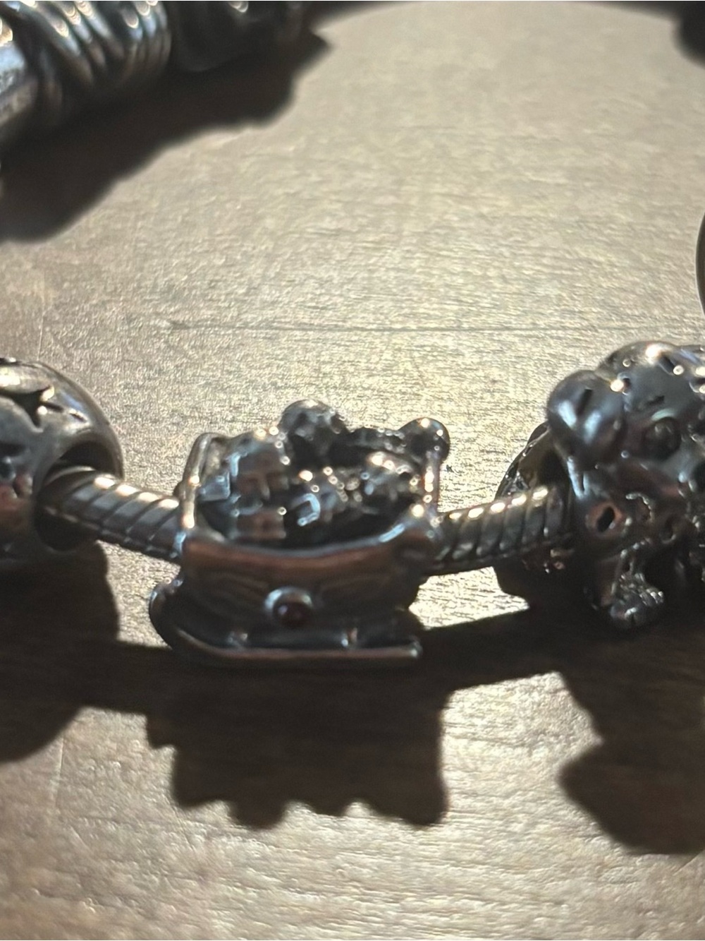 Sterling Silver Charm Bracelet with Yellow Glass Accent - Picture 11 of 11